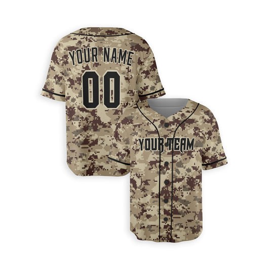 Personalized Phoenix Fan Camo Baseball Jersey – Camouflage Style Custom Name & Number