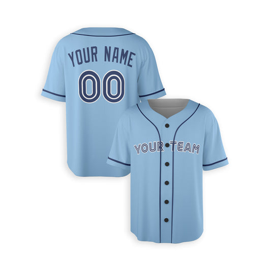 Personalized Toronto Fan Sky Blue Baseball Jersey – Alternate Style Custom Name & Number