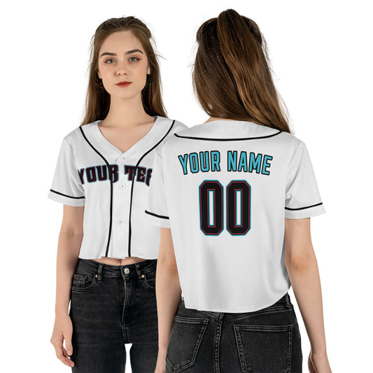 Personalized Phoenix Fan White Crop Top Baseball Jersey – Cooperstown Style Custom Name & Number