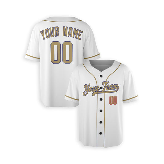Personalized Los Angeles Fan White Baseball Jersey – New Gold Style Custom Name & Number