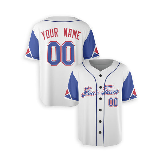 Personalized Atlanta Fan White Blue Baseball Jersey – City Style Custom Name & Number