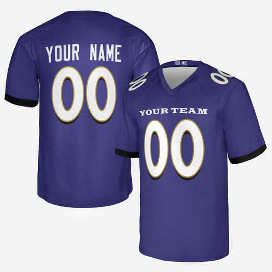 Personalized Baltimore Fan Purple Football Jersey – Custom Name & Number