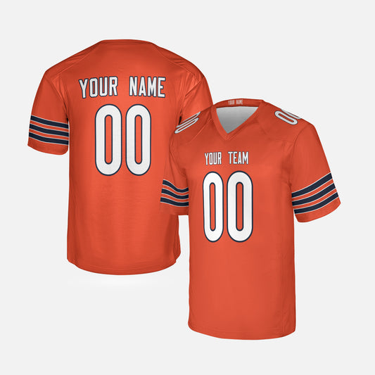 Personalized Chicago Fan Orange Football Jersey – Alternate Style Custom Name & Number