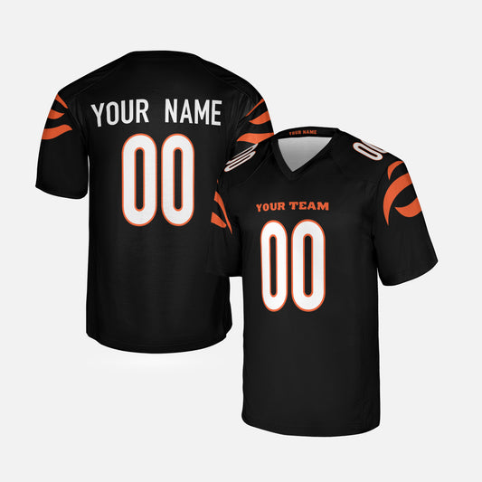 Personalized Cincinnati Fan Black Football Jersey – Custom Name & Number
