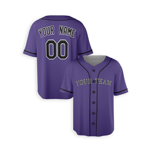 Personalized Colorado Fan Purple Baseball Jersey – Alternate Style Custom Name & Number