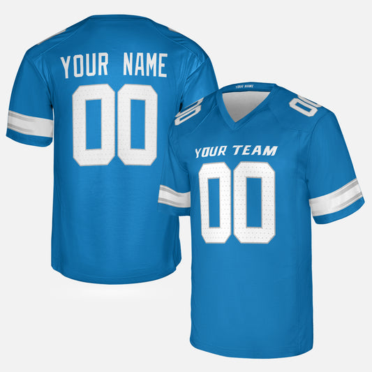 Personalized Detroit Fan Blue Football Jersey – Custom Name & Number