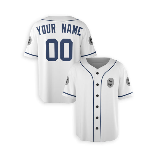 Personalized Detroit Fan White Baseball Jersey – Custom Name & Number