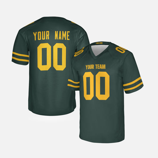 Personalized Green Bay Fan Dark Green Football Jersey – Alternate Style Custom Name & Number