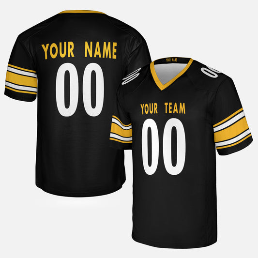 Personalized Pittsburgh Fan Black Football Jersey – Custom Name & Number