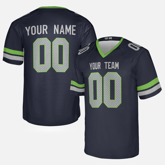 Personalized Seattle Fan Navy Football Jersey – Retro Style Custom Name & Number