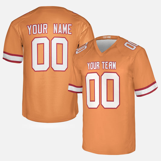 Personalized Tampa Bay Fan Orange Football Jersey – Retro Style Custom Name & Number