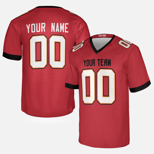 Personalized Tampa Bay Fan Red Football Jersey – Custom Name & Number