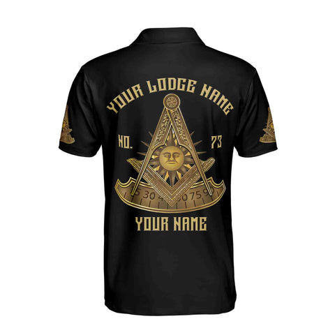 Men's Personalized Masonic Polo Shirt, Master Mason Past Master Inspired