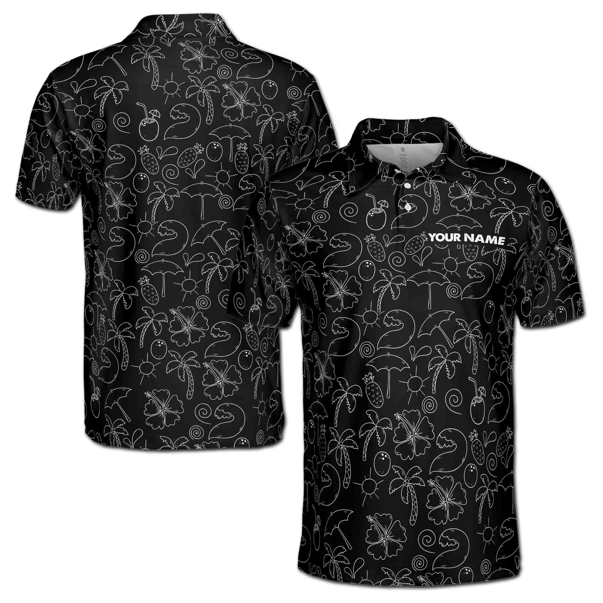 Personalized Men's Golf Shirt Polo - Summertime Funny Pattern Golf