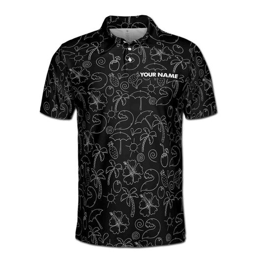 Personalized Men's Golf Shirt Polo - Summertime Funny Pattern Golf