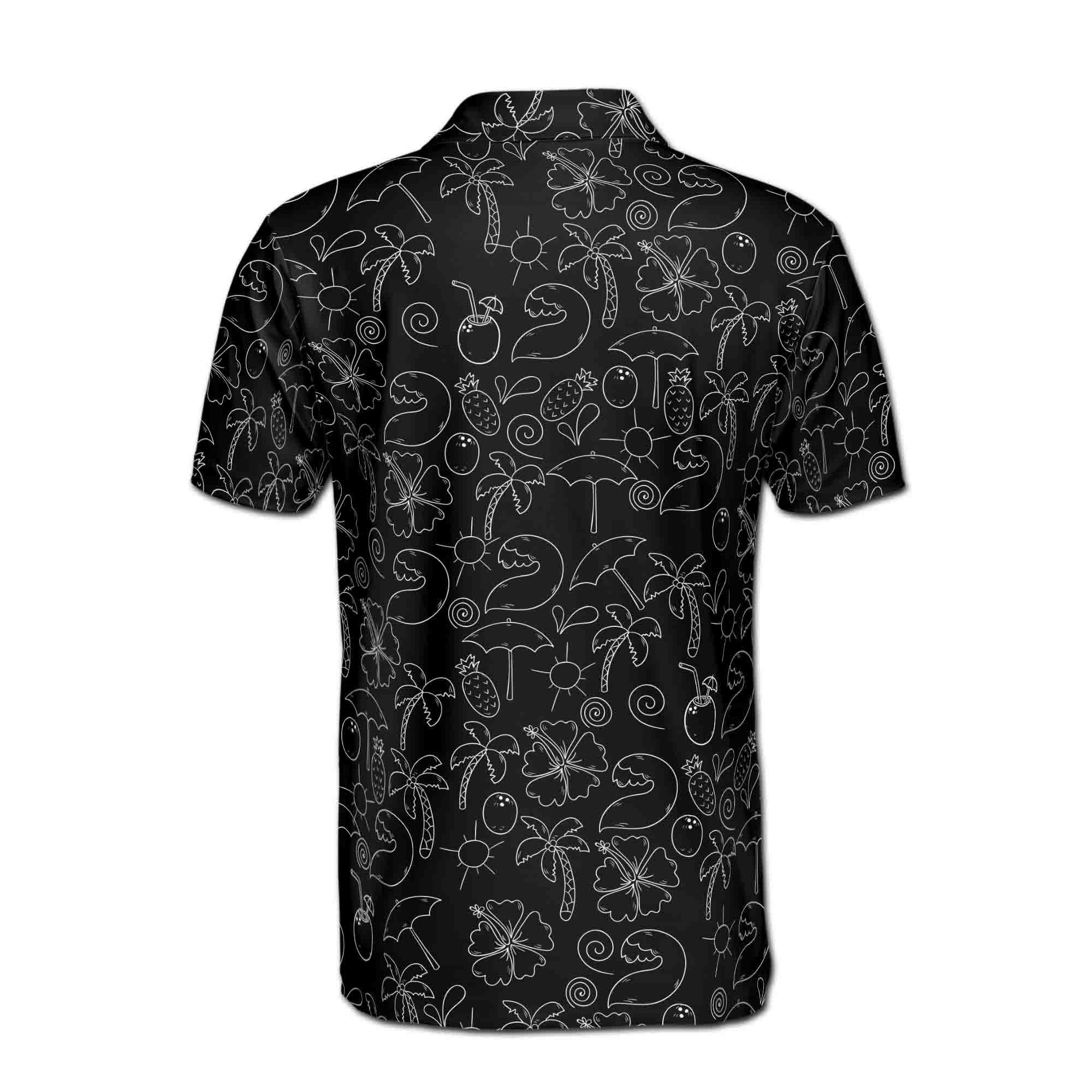 Personalized Men's Golf Shirt Polo - Summertime Funny Pattern Golf