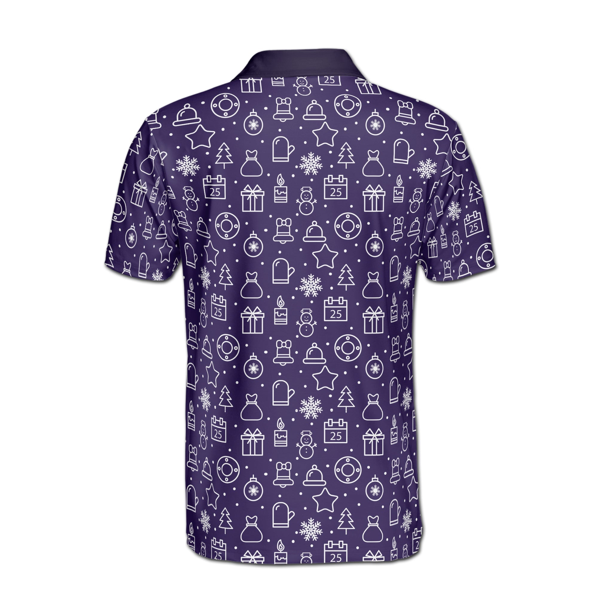 Personalized Men's Golf Shirt Polo - Funny Drawing Christmas Pattern Gift Golf