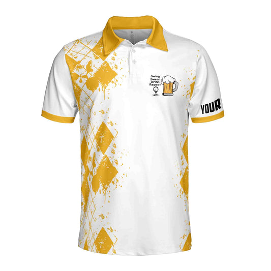 Personalized Men's Golf Shirt Polo - Funny The Devil Whispered Bring Beer Skull Golf