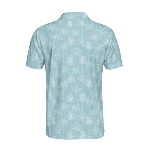 Personalized Men's Golf Shirt Polo - Funny Summer Coconut Palm Pattern Golf
