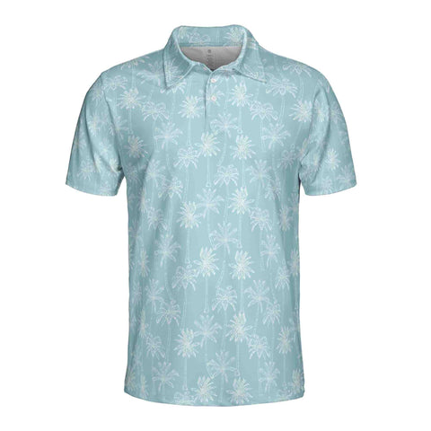 Personalized Men's Golf Shirt Polo - Funny Summer Coconut Palm Pattern Golf