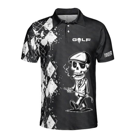 Personalized Men's Golf Shirt Polo - Skull Golfer I'Ve Come To Play With You Again