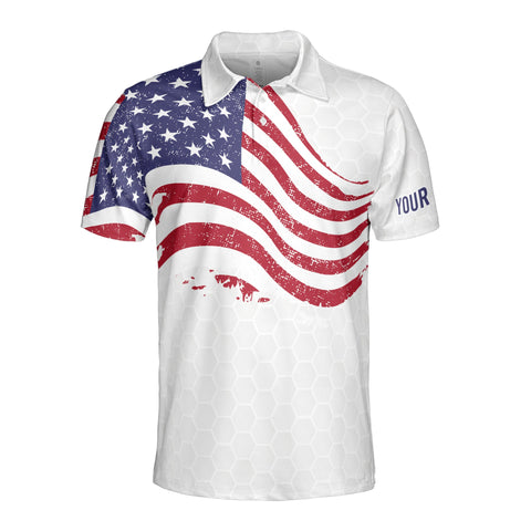 Personalized Men's Golf Shirt Polo - Golf All Balls Matter American Patriotic
