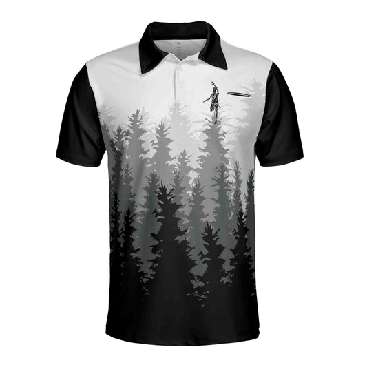 Personalized Men's Golf Shirt Polo - Disc Golf Hole In The Woods Disc Golf