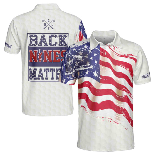 Personalized Men's Golf Shirt Polo - Back Nines Matter Funny Golf Men