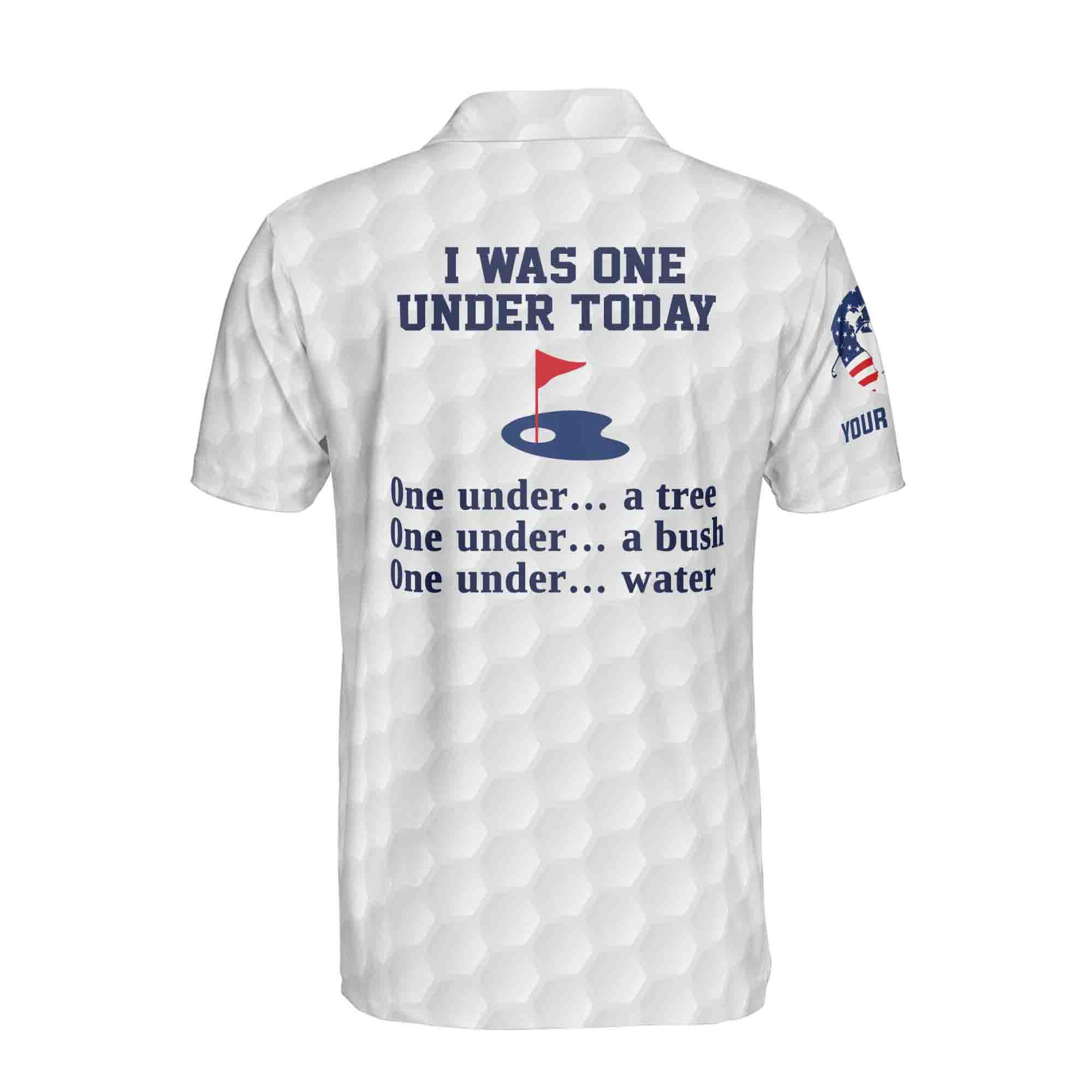 Personalized Men's Golf Shirt Polo - Usa American Golfer Ed