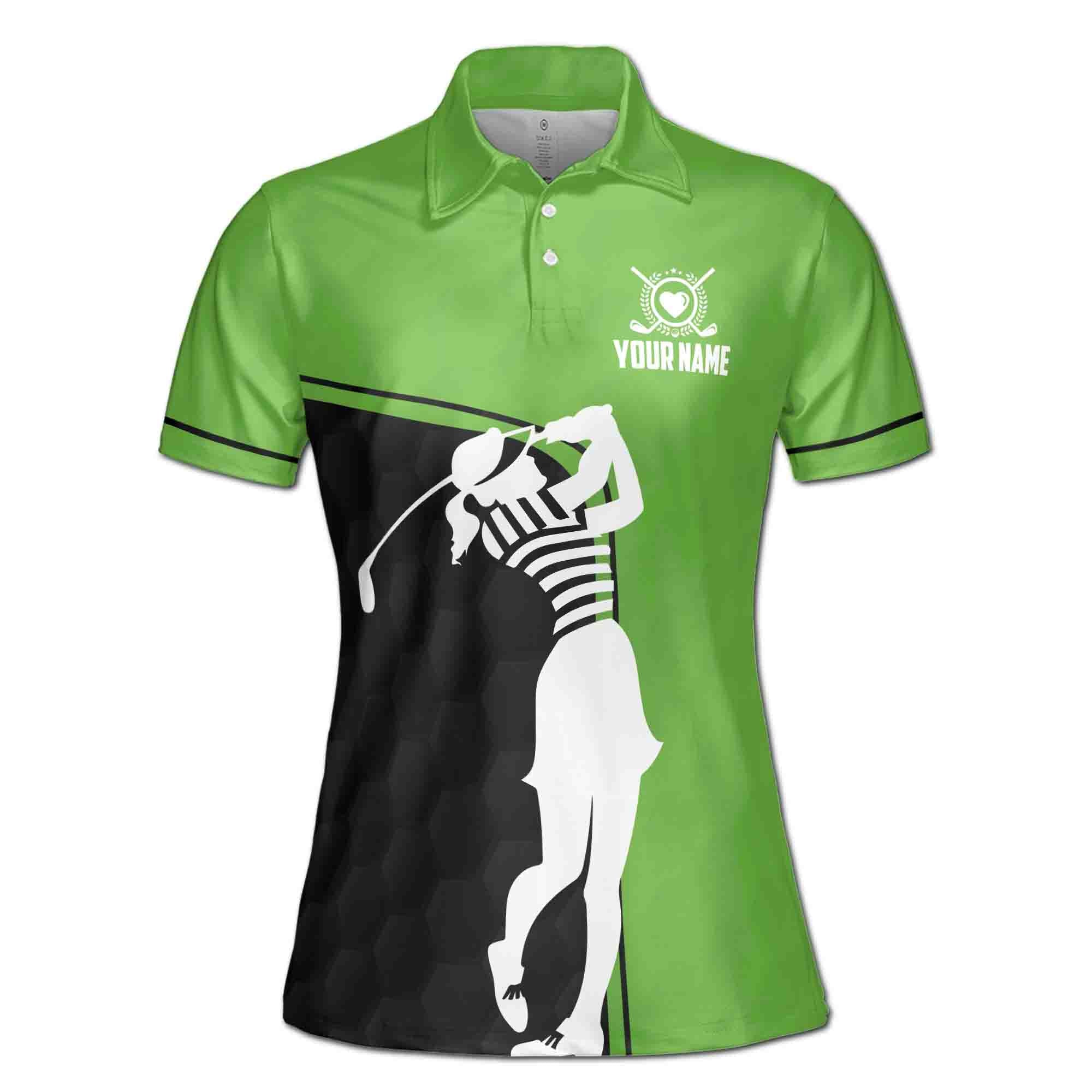 Personalized Women's Golf Shirt Polo - Golf Now Wine Later