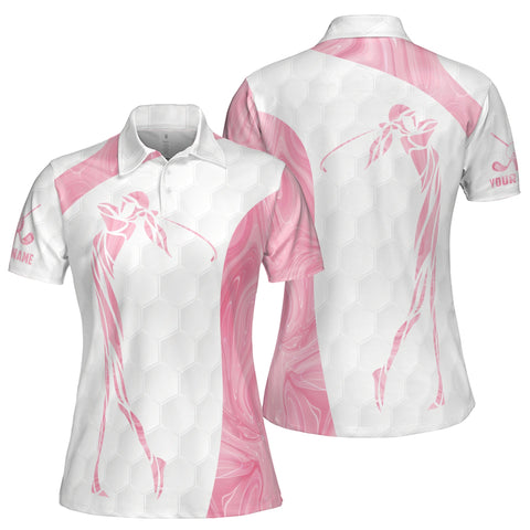 Personalized Women's Golf Shirt Polo - Colorful Camouflage Tropical Pattern Golf