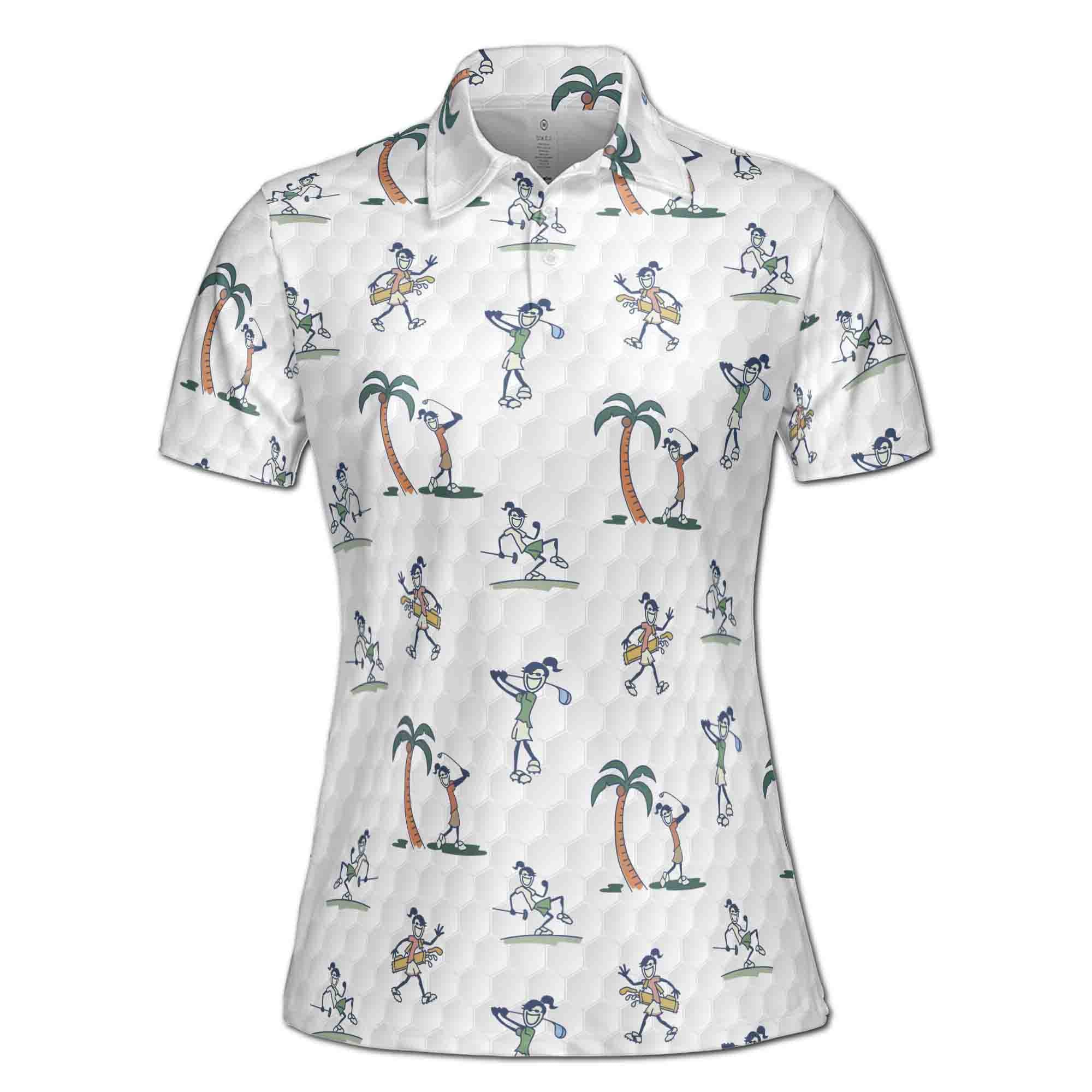 Personalized Women's Golf Shirt Polo - Funny Lady Golfer Gang Golf Player