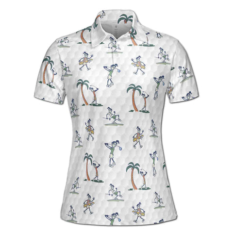Personalized Women's Golf Shirt Polo - Funny Lady Golfer Gang Golf Player