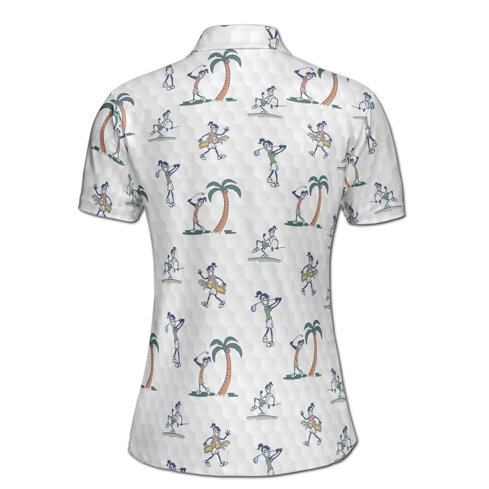 Personalized Women's Golf Shirt Polo - Funny Lady Golfer Gang Golf Player