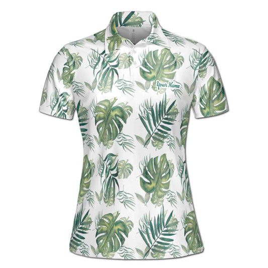 Personalized Women's Golf Shirt Polo - Palm Tree Lover Golf