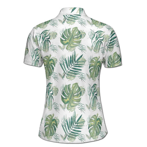 Personalized Women's Golf Shirt Polo - Palm Tree Lover Golf