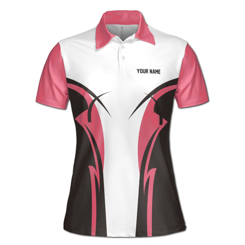 Personalized Women's Golf Shirt Polo - Pink Golf Swing, Swear, Repeat