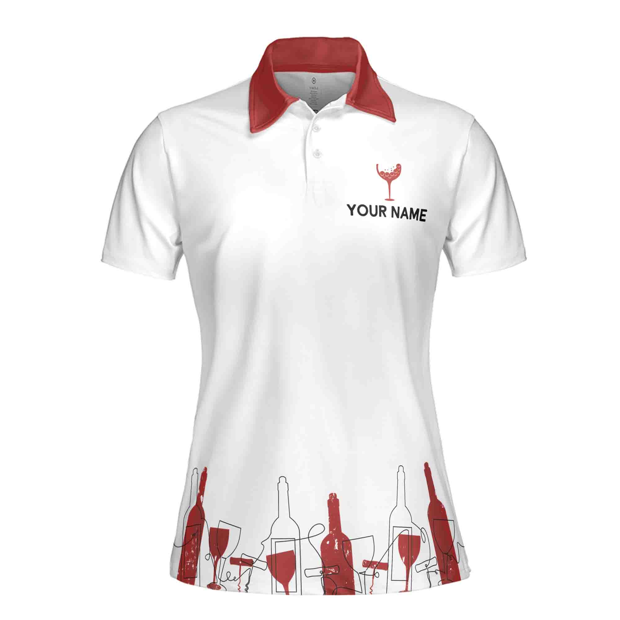 Personalized Women's Golf Shirt Polo - That's What I Do Golfing From Nine To Wine