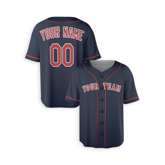 Personalized Boston Fan Navy Baseball Jersey – Alternate Style Custom Name & Number