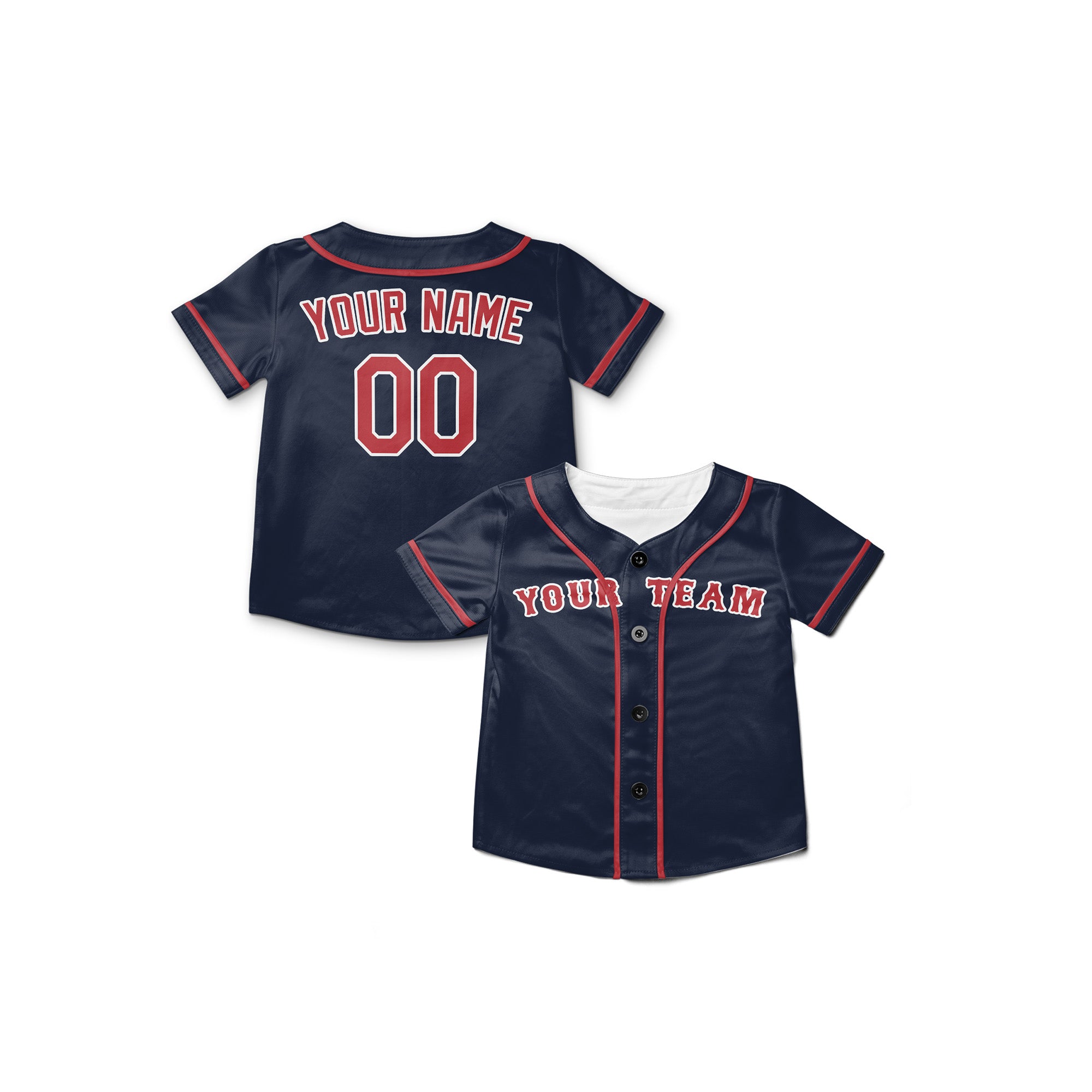 Personalized Boston Fan Navy Baseball Jersey – Alternate Style Custom Name & Number
