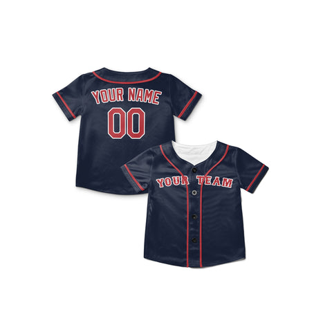 Personalized Boston Fan Navy Baseball Jersey – Alternate Style Custom Name & Number