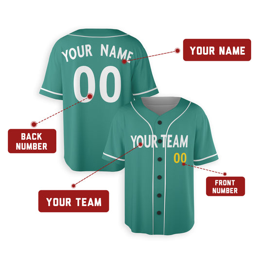 Personalized Boston Fan Green Baseball Jersey – City Style Custom Name & Number