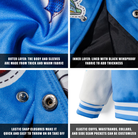 Personalized San Francisco Fan White Black Varsity Baseball Jacket – Alternate Style Custom Name & Number