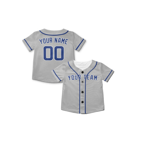 Personalized Chicago North Side Fan Gray Baseball Jersey – Road Team Style Custom Name & Number