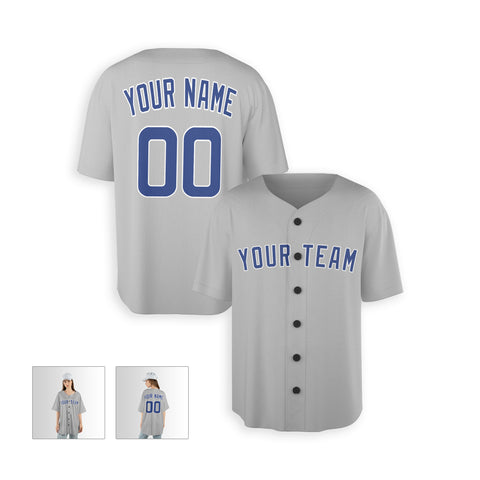 Personalized Chicago North Side Fan Gray Baseball Jersey – Road Team Style Custom Name & Number