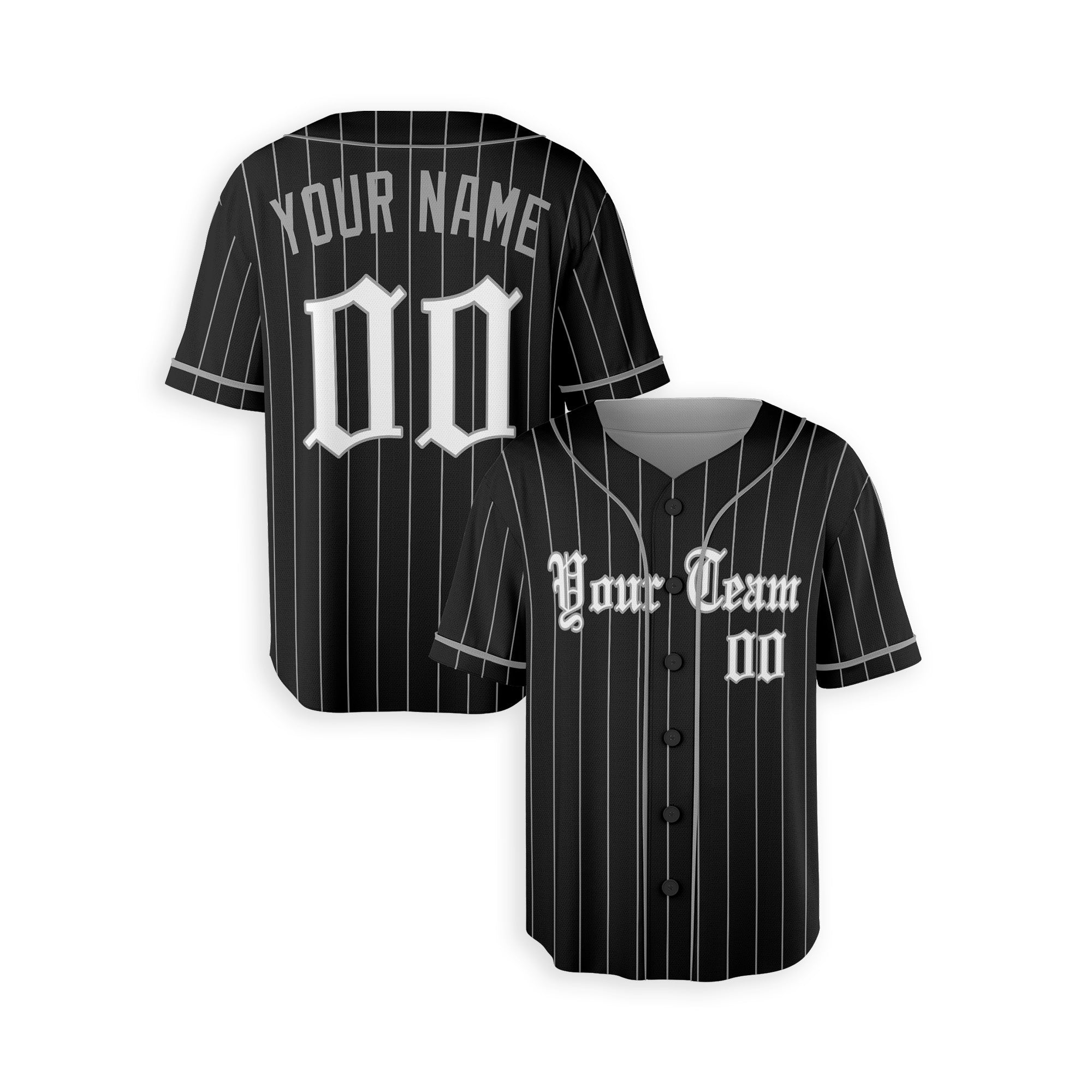 Personalized Chicago South Side Fan Black Baseball Jersey – City Style Custom Name & Number