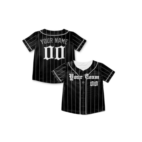 Personalized Chicago South Side Fan Black Baseball Jersey – City Style Custom Name & Number