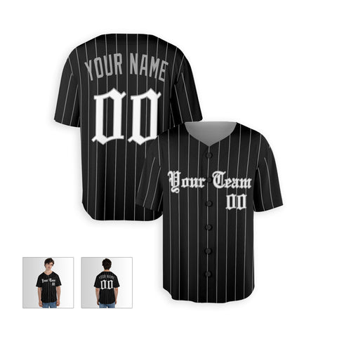Personalized Chicago South Side Fan Black Baseball Jersey – City Style Custom Name & Number