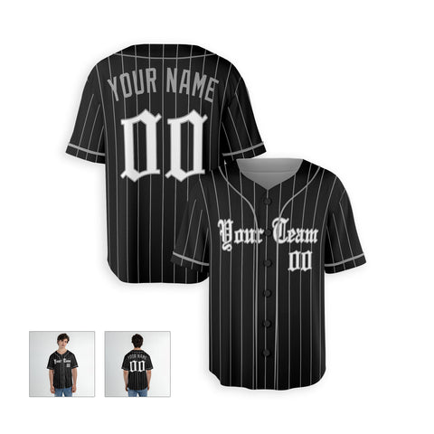 Personalized Chicago South Side Fan Black Baseball Jersey – City Style Custom Name & Number