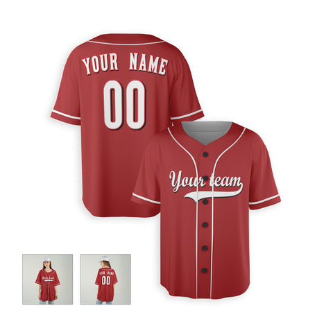 Personalized Cincinnati Fan Red Baseball Jersey – Alternate Style Custom Name & Number